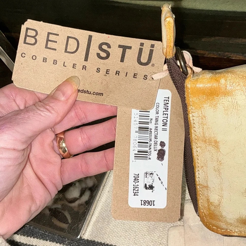 NWT Bed Stu TEMPLETON II Tang Nectar Delux Crossbody Wallet Clutch Retail $185 - Picture 3 of 14